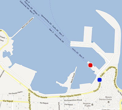 Liman Haritası Bari, Patras, Igoumenitsa, Corfu - Superfast Ferries