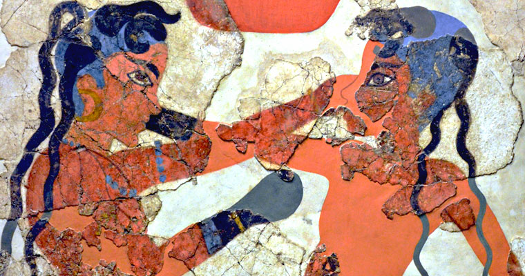 Prähistorischen Zeiten in Santorin der Kykladen